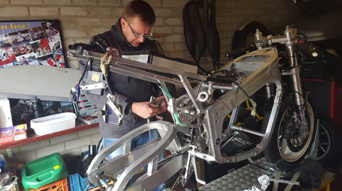 RG500 frame mod rebuild 1 with Rob.jpg